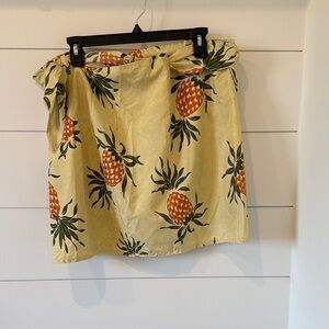 Vintage Rima Beachworld Wrap Skirt/ Beach Coverup Tropical Pineapple Print OS